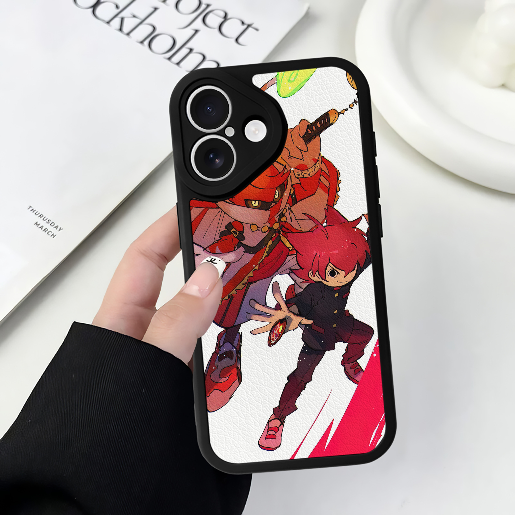 （画像用） 妖怪ウォッチ Yo-kai Watch 【iPhone 16シリーズ対応】シリコンスマホケース（レザー調） 材質：シリコン